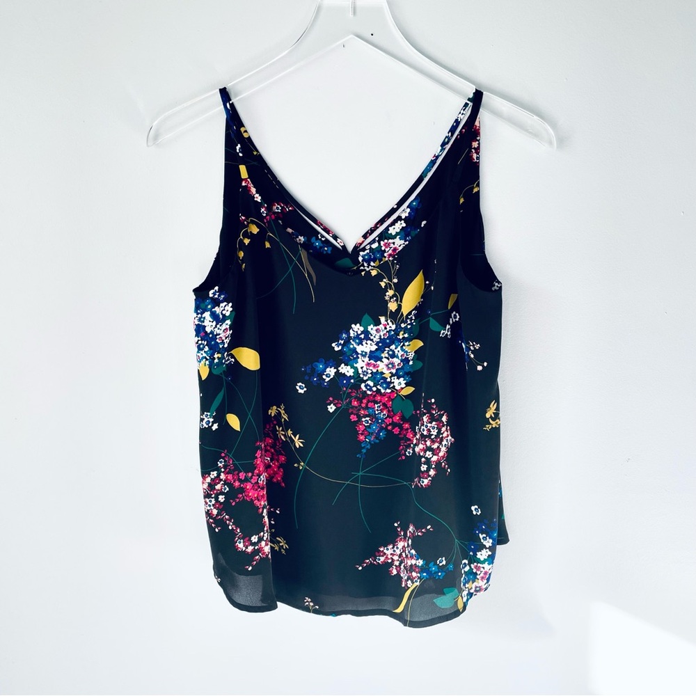 Floral flowy spaghetti strap silky camisole